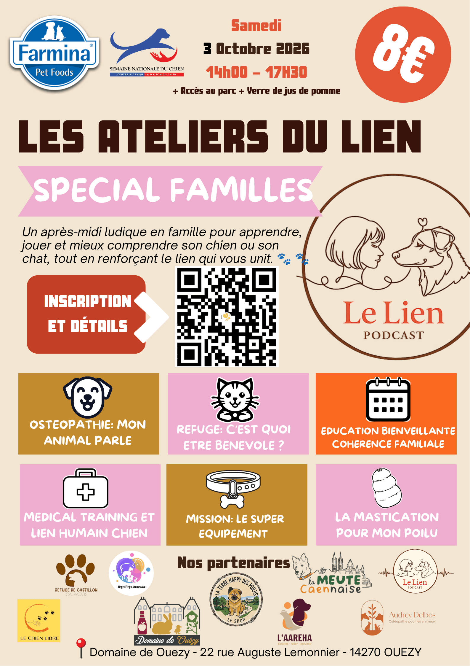 Affiche Les Ateliers du Lien spécial familles